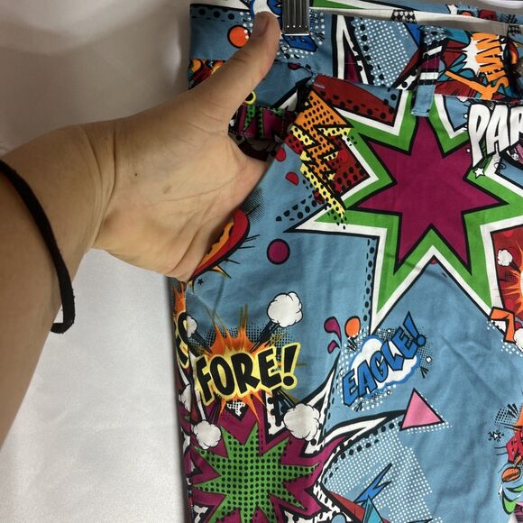 Royal & Awesome Pants Men's 34x42 Golf Multi Color Loud Shank Fore Par Eagle - Picture 4 of 10